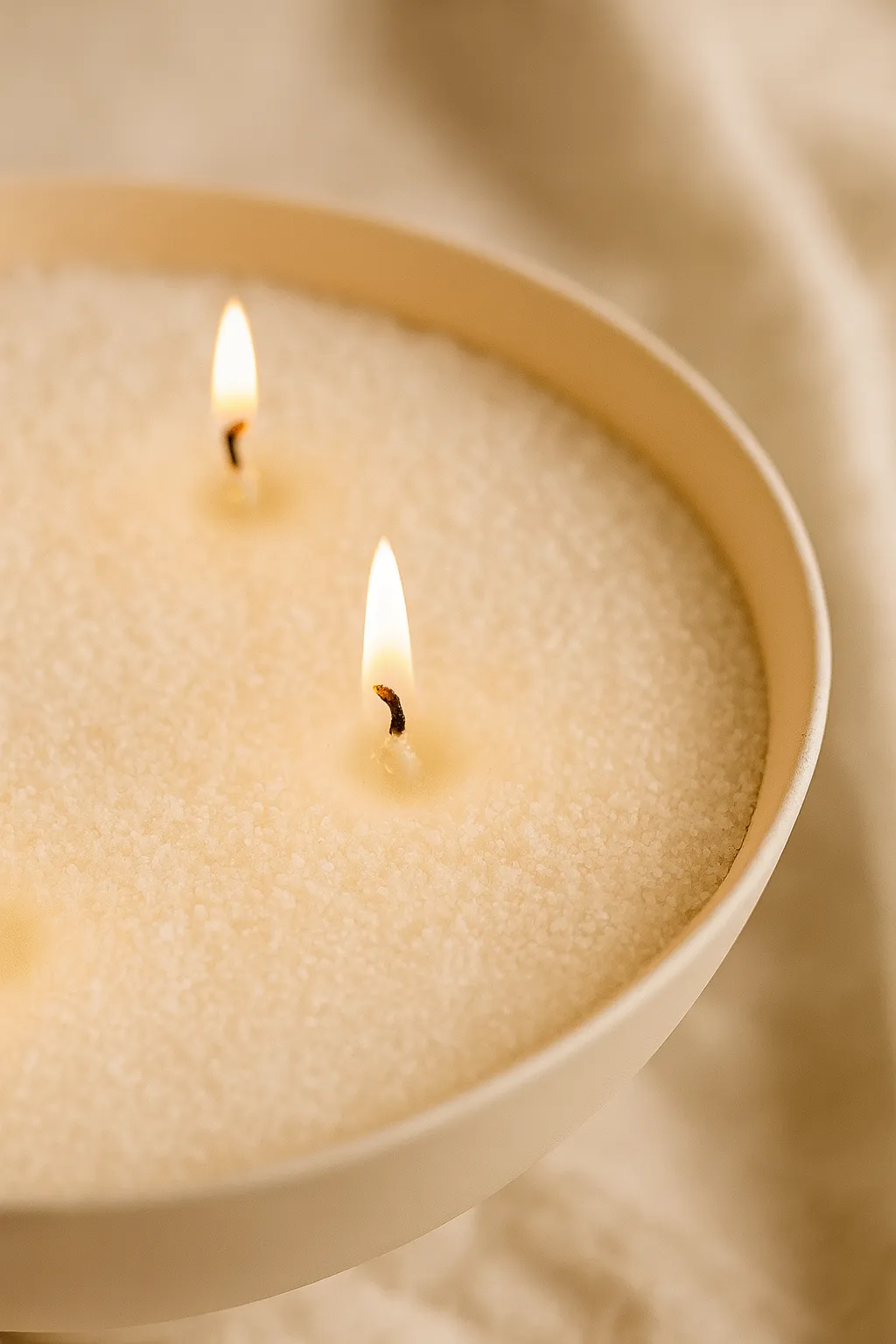 candelus macro white bowl sand wax