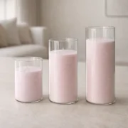 3x vaas cilinder roze candelus