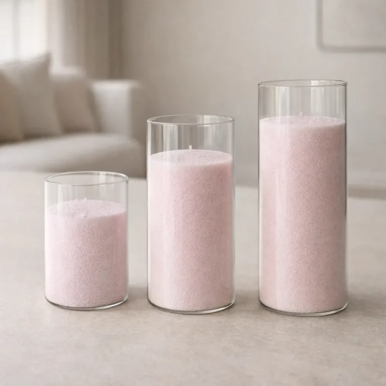 3x vaas cilinder roze candelus