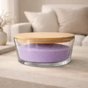 ruiten pot met deksel paarse sand wax candelus